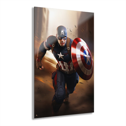 Captain America, Chris Evans, Marvel Color Splash, Concept Style, Acrylic Wall Art