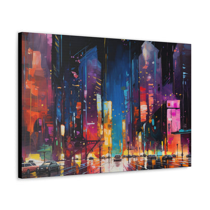 Arklo Art, City Scape, colorful, downtown, Canvas Gallery Wraps