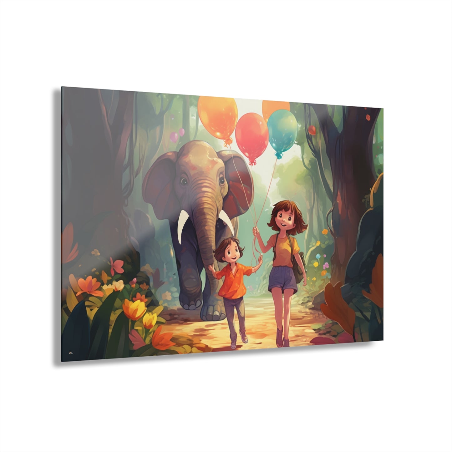 Safari Walk, Child's Room, Concept, Acrylic Wall Art