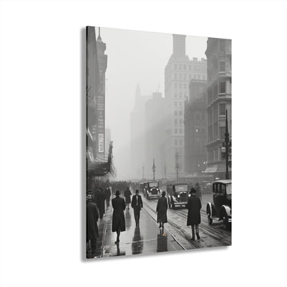 1900's City, Black and White Concept Style, Acrylic Wall Art