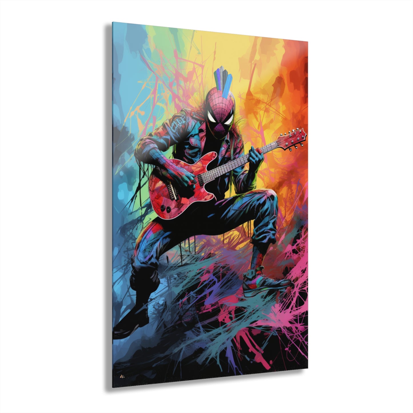 Spider Punk, Color Splash, Concept Style, Acrylic Wall Art