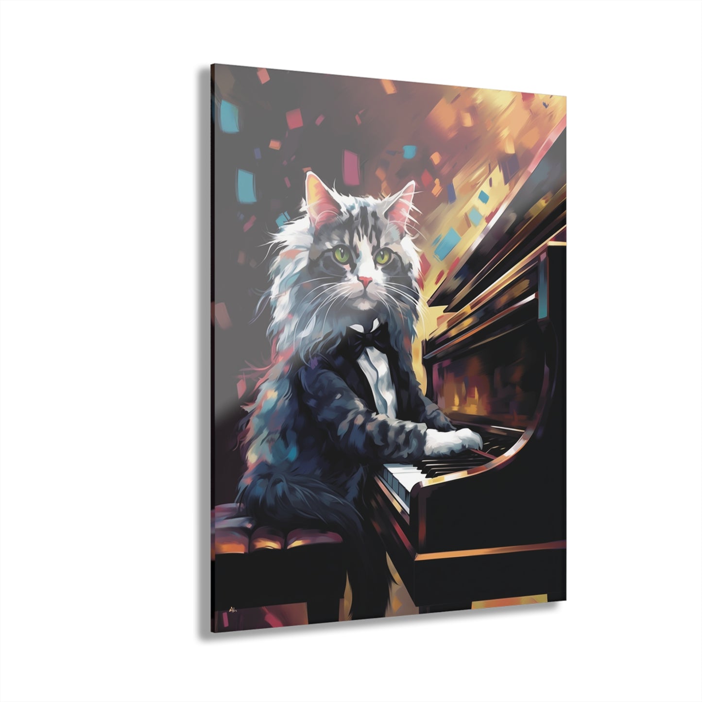 Meozart, Cat, Animal Concept Style, Acrylic Wall Art