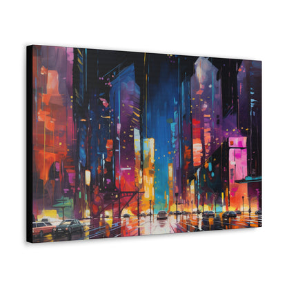 Arklo Art, City Scape, colorful, downtown, Canvas Gallery Wraps