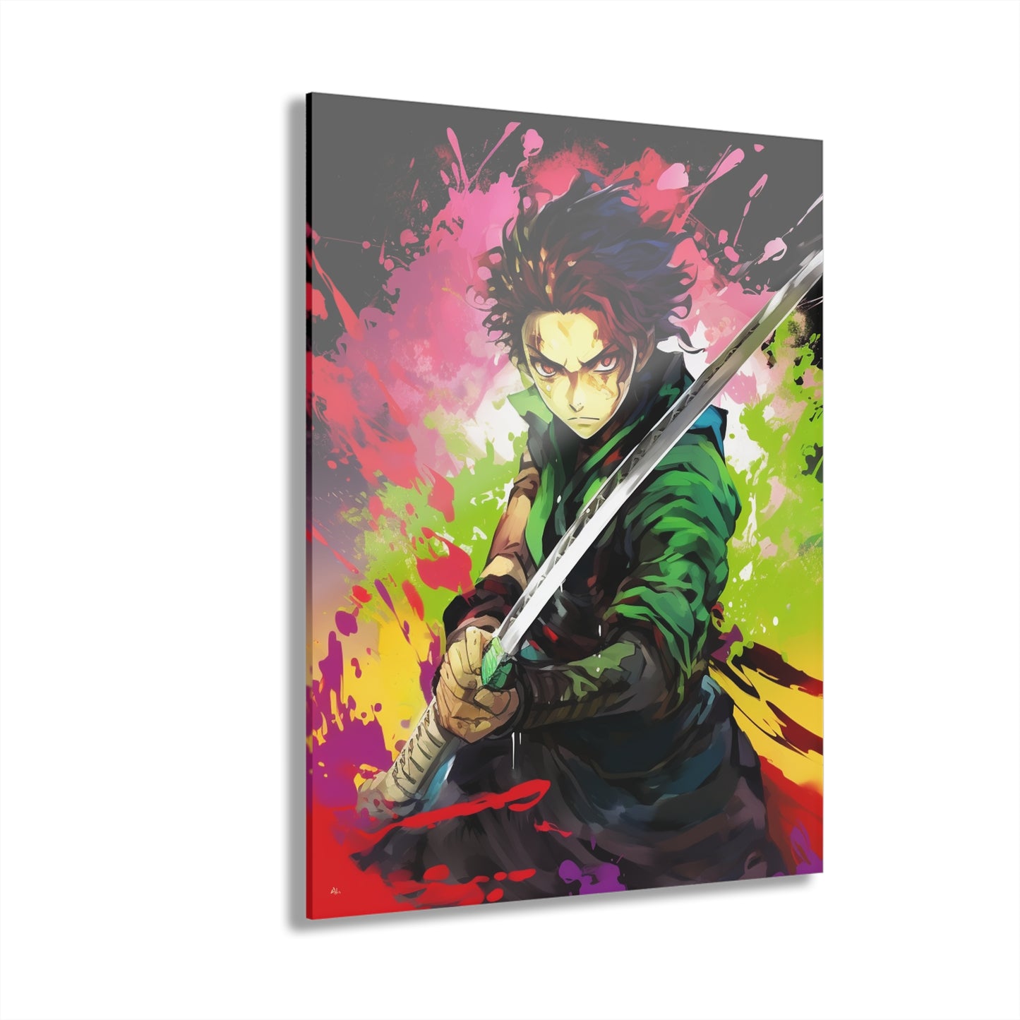 Tanjiro, Slayer, Anime, Color Splash, Concept, Style, Acrylic Wall Art