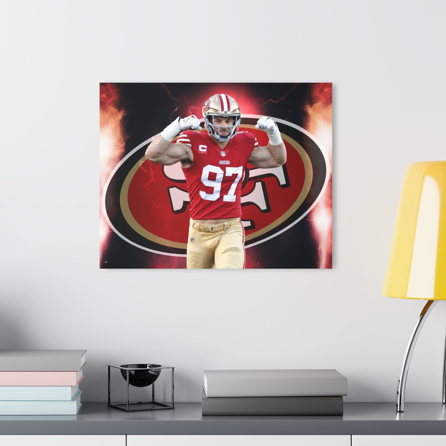 Nick Bosa, 49ers Fan Concept, Acrylic Wall Art