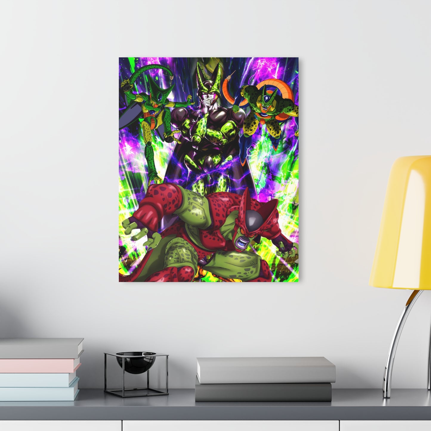 The Evolution of Cell, Dragonball Fan Concept Style, Acrylic Wall Art