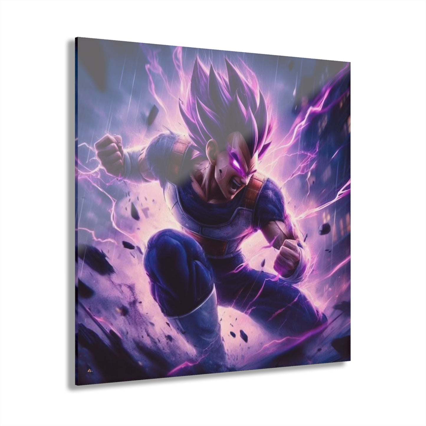 Vegeta god of destruction, dragon ball fan, concept style, acrylic wall art