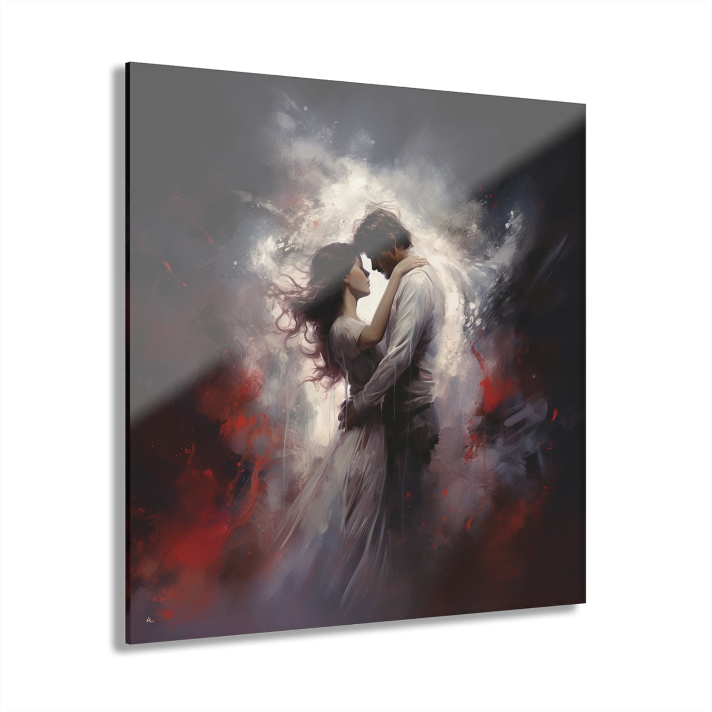 Love, human emotion, color splash concept, acrylic wall art