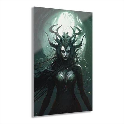 Hela, goddess of death, Norse Mythology, concept style, Acrylic Wall Art