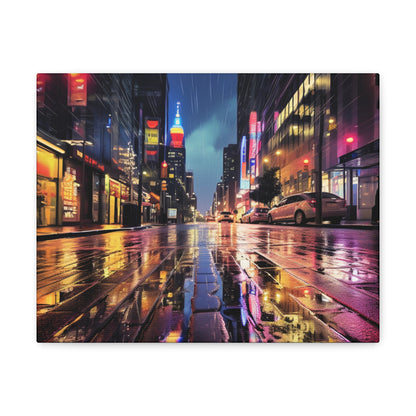 Wet City Canvas Art