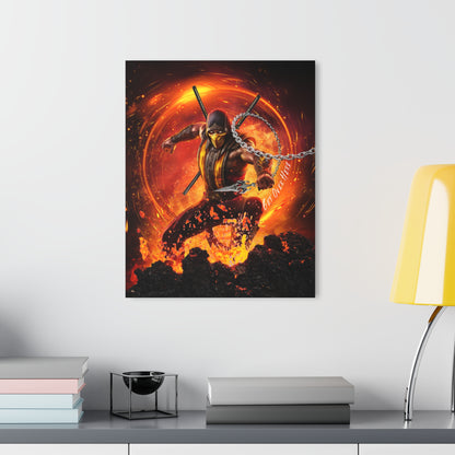 Get Over Here, Scorpion, Mortal Kombat, Video Game, Color Splash, Concept Style, Acrylic Wall Art