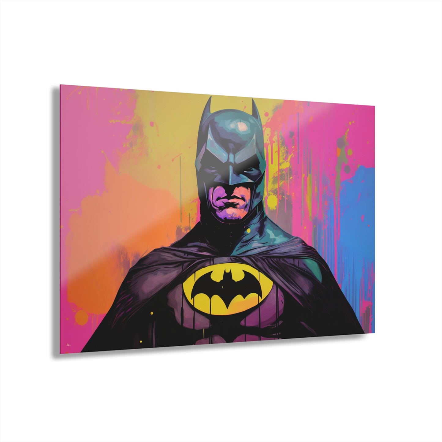 Retro Batman, Colorsplash, Fan Concept Style, Acrylic Wall Art