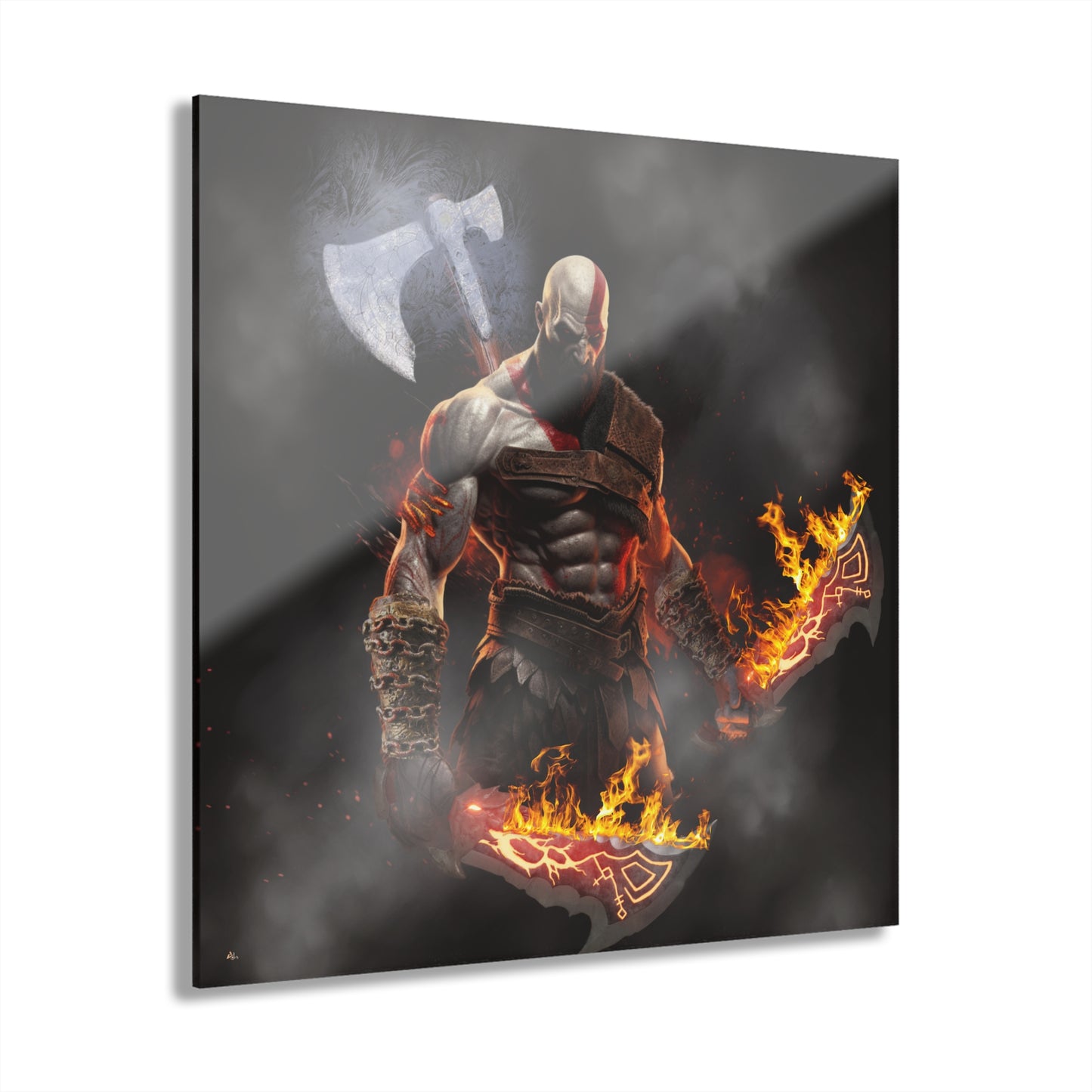 God Of War, Kratos, Video Game, Concept Style, Acrylic Wall Art