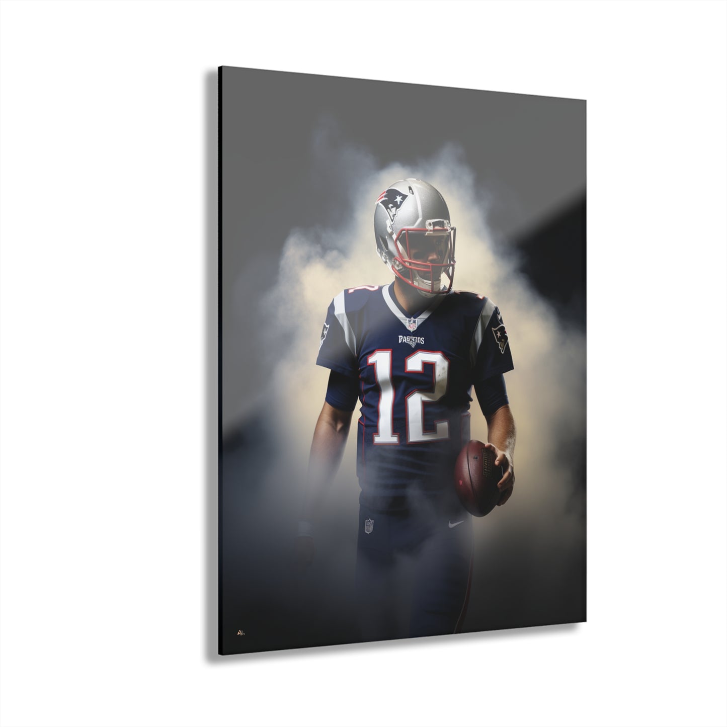 Patriots, Football Fan, TB12 Smoke Concept Style, Acrylic Wall Art