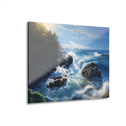 Cliffside, Landscape Concept Style, Acrylic Wall Art