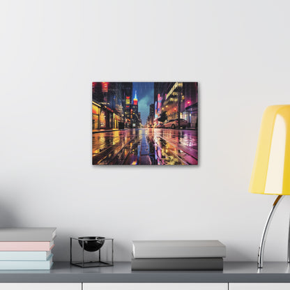 Wet City Canvas Art