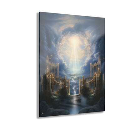 Eternal Gates, Landscape Concept Style, Acrylic Wall Art