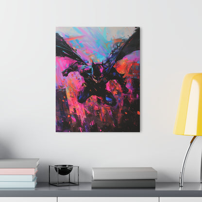 Abstract Knight: Picasso's Gotham Glide, Fan Concept Batman, Acrylic Wall Art