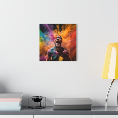 Happiness, Colorsplash Concept, human emotion, Acrylic Wall Art