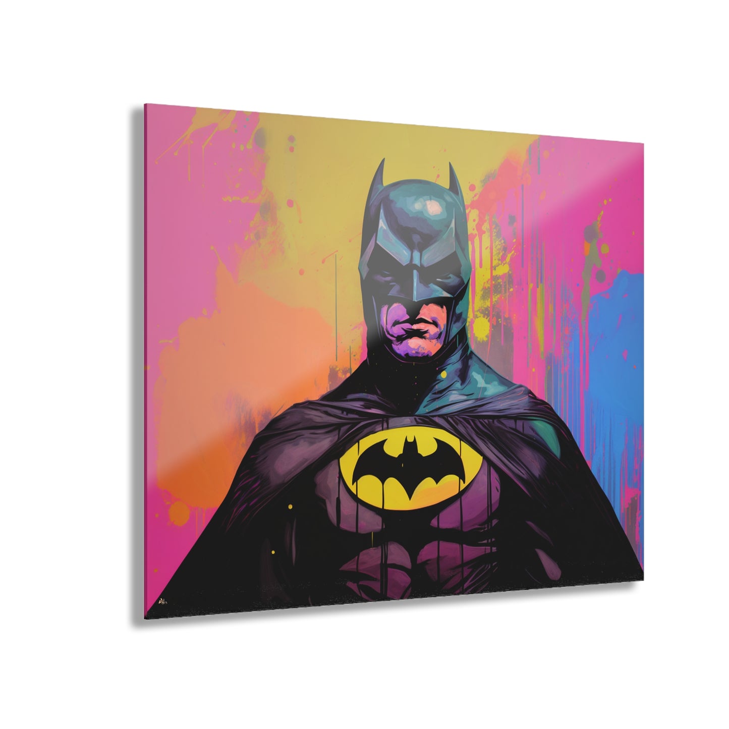 Retro Batman, Colorsplash, Fan Concept Style, Acrylic Wall Art