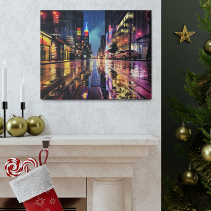 Wet City Canvas Art