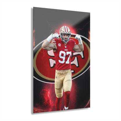 Nick Bosa, 49ers Fan Concept, Acrylic Wall Art