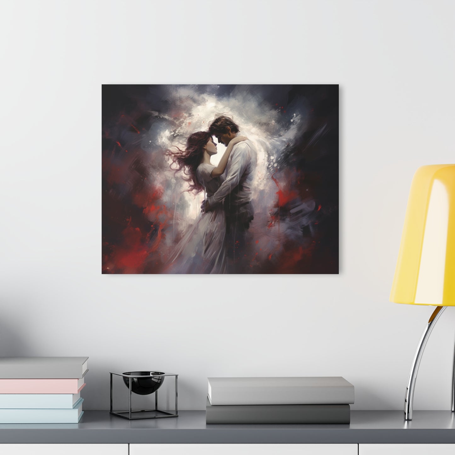 Love, human emotion, color splash concept, acrylic wall art