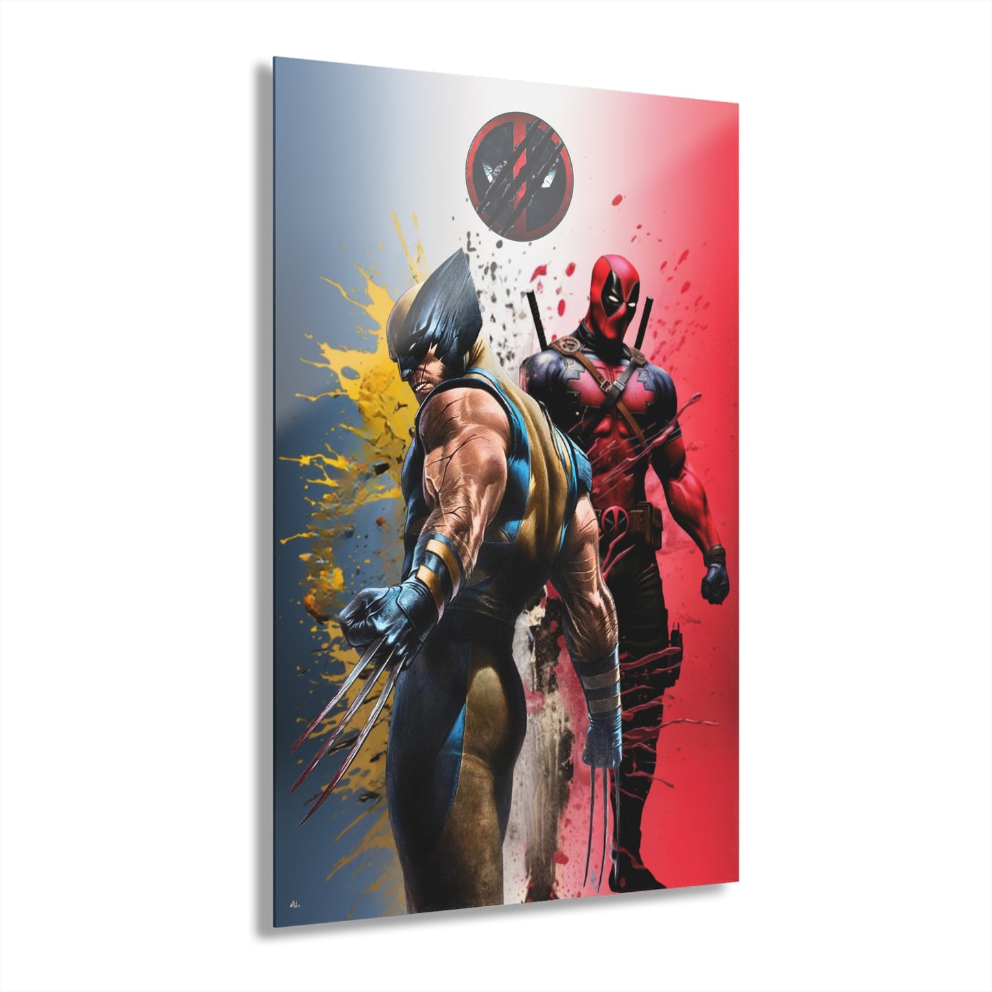 Deadpool, Wolverine, Fan Colorsplash Concept, Acrylic Wall Art