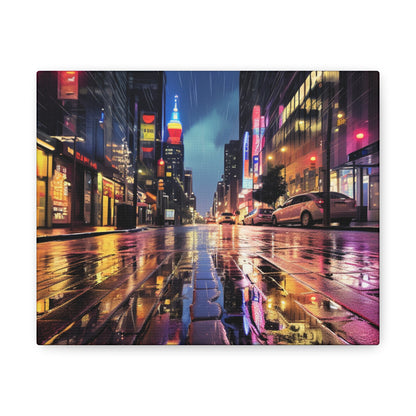 Wet City Canvas Art