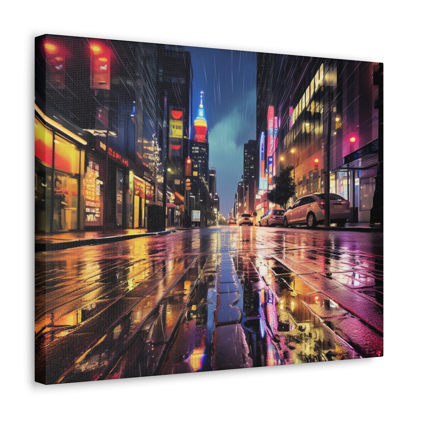 Wet City Canvas Art