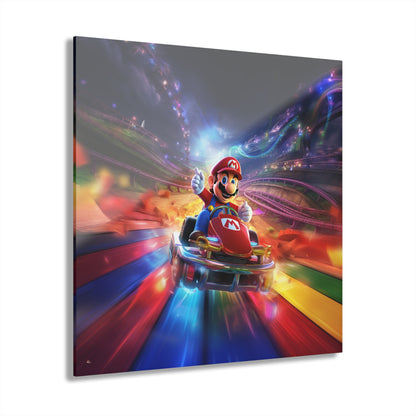 Rainbow Road, Mario, Video Game Color Splash, Concept Style, Acrylic Wall Art