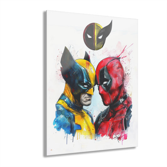 Regenerative Adversaries, Fan Concept Style, Wolverine and Dead Pool, Acrylic Wall Art