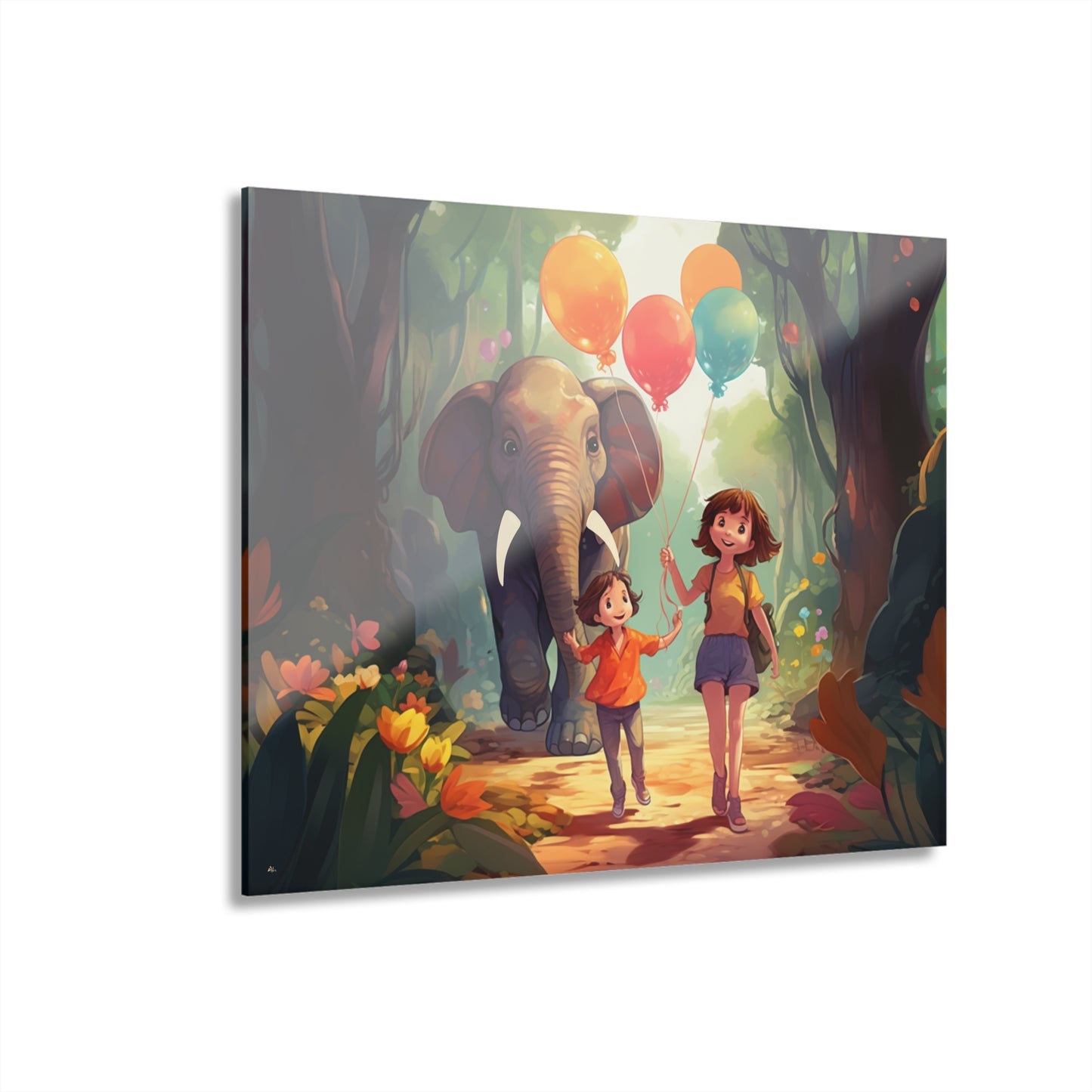 Safari Walk, Child's Room, Concept, Acrylic Wall Art