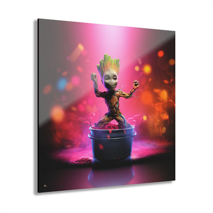 Dance Party Groot, Pop Culture Concept Style, Acrylic Wall Art