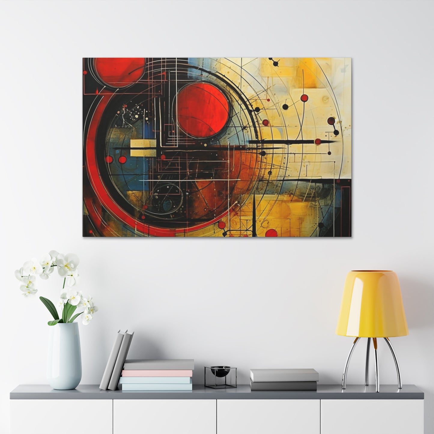 Red Compass Canvas Art