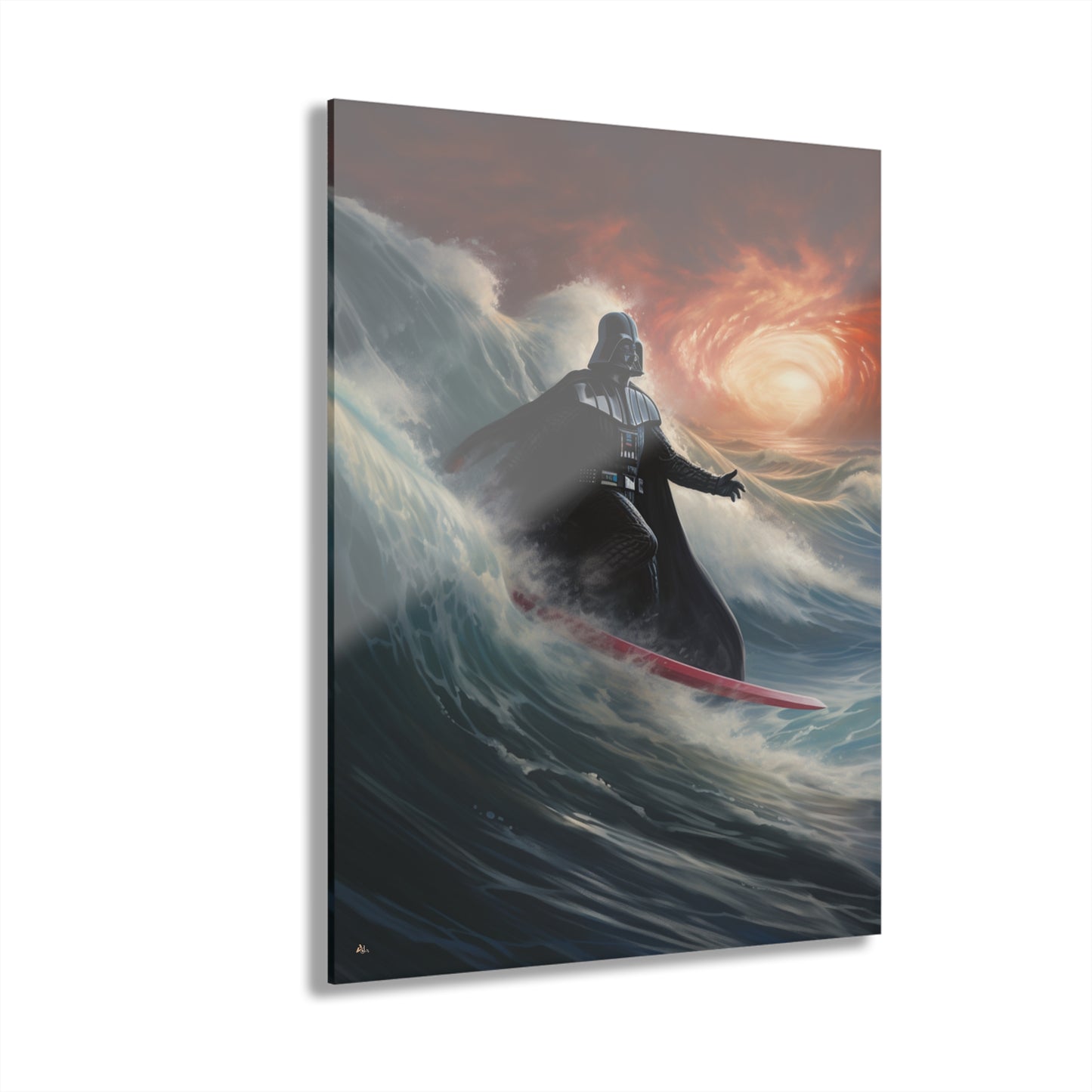 Darth Surfer, Pop Culture, Concept Style, Acrylic Wall Art