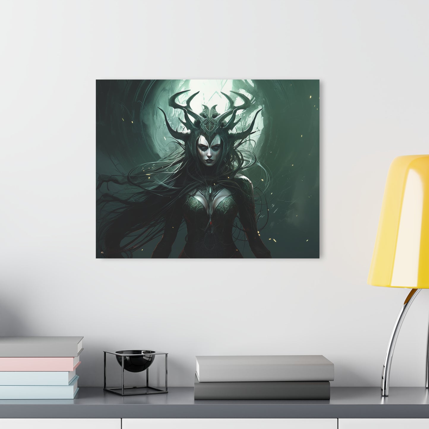 Hela, goddess of death, Norse Mythology, concept style, Acrylic Wall Art