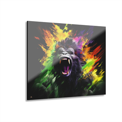 Primal Spirit, Gorilla, Animal Concept Style, Acrylic Wall Art