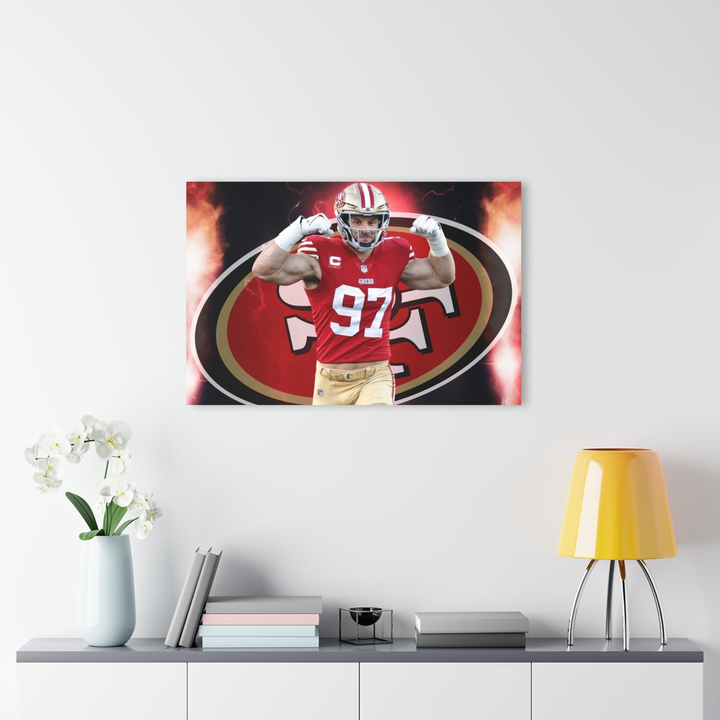 Nick Bosa, 49ers Fan Concept, Acrylic Wall Art