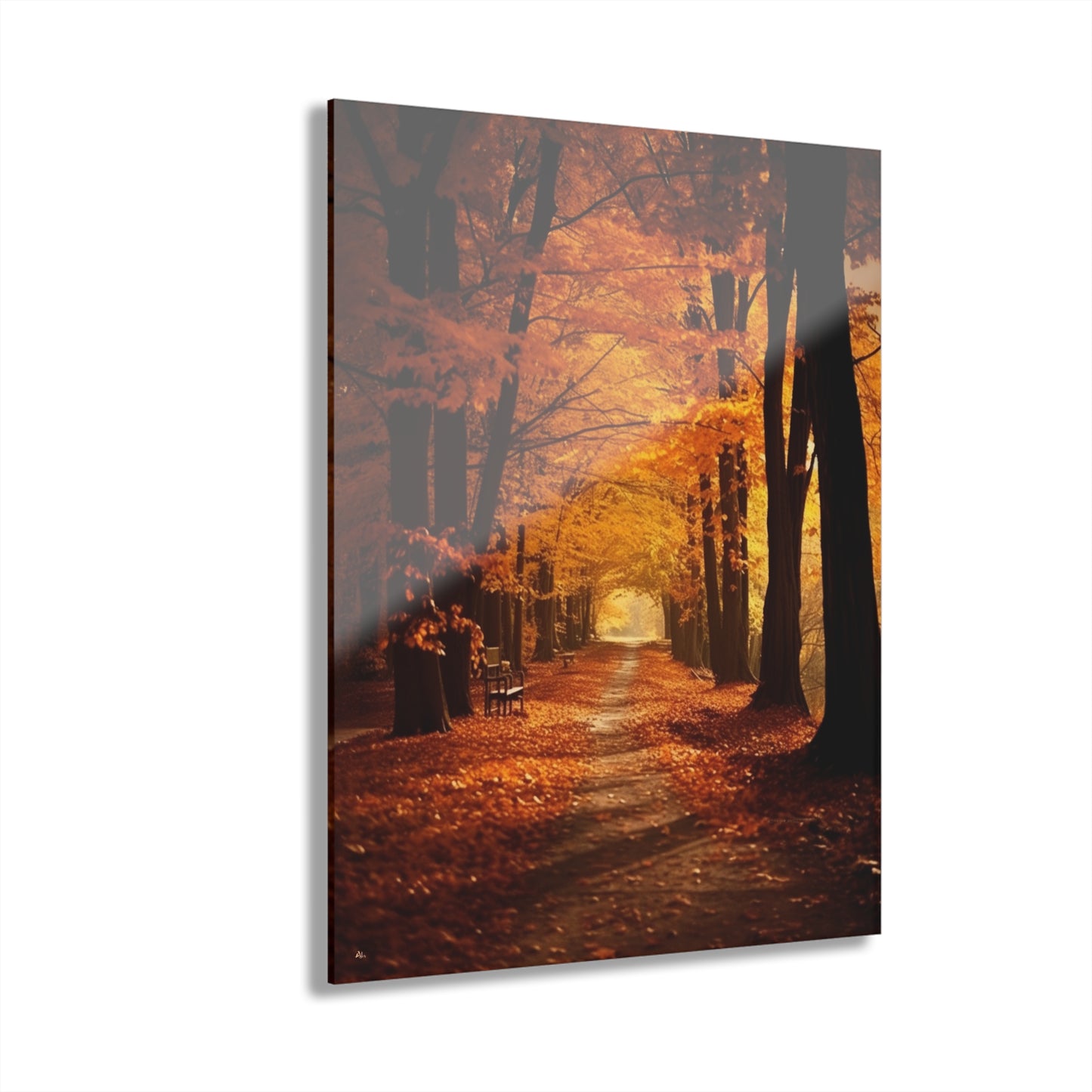 Fall Dream Walk, Landscape, Concept, Acrylic Wall Art