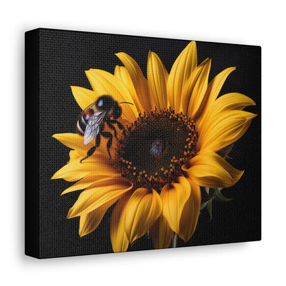 Bumblebee Sunflower Canvas Art