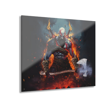 Kratos, God of War, Video Game, Concept Style, Acrylic Wall Art