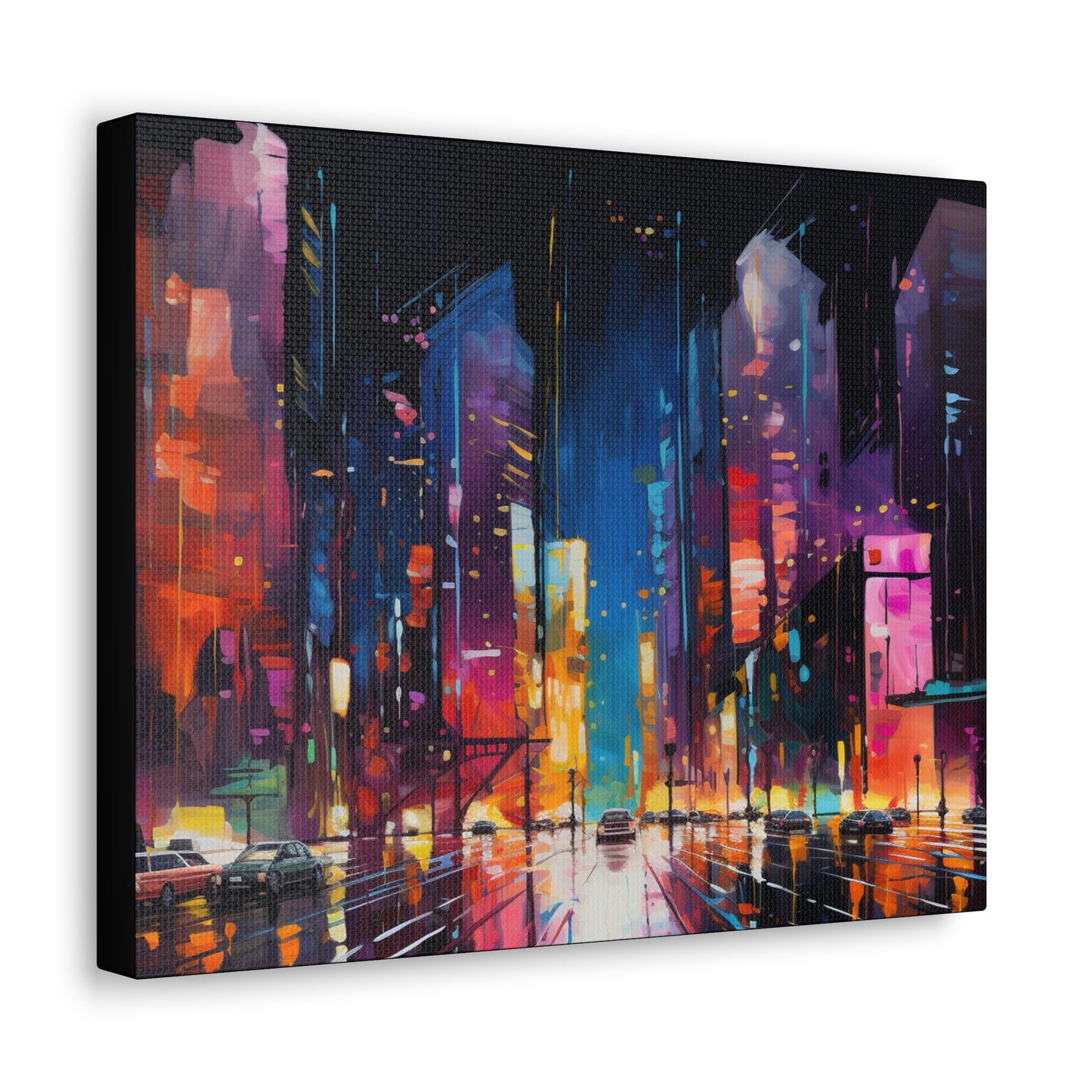 Arklo Art, City Scape, colorful, downtown, Canvas Gallery Wraps