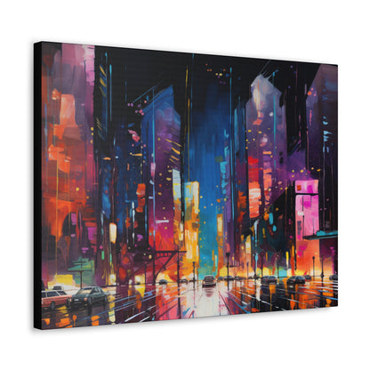 Arklo Art, City Scape, colorful, downtown, Canvas Gallery Wraps