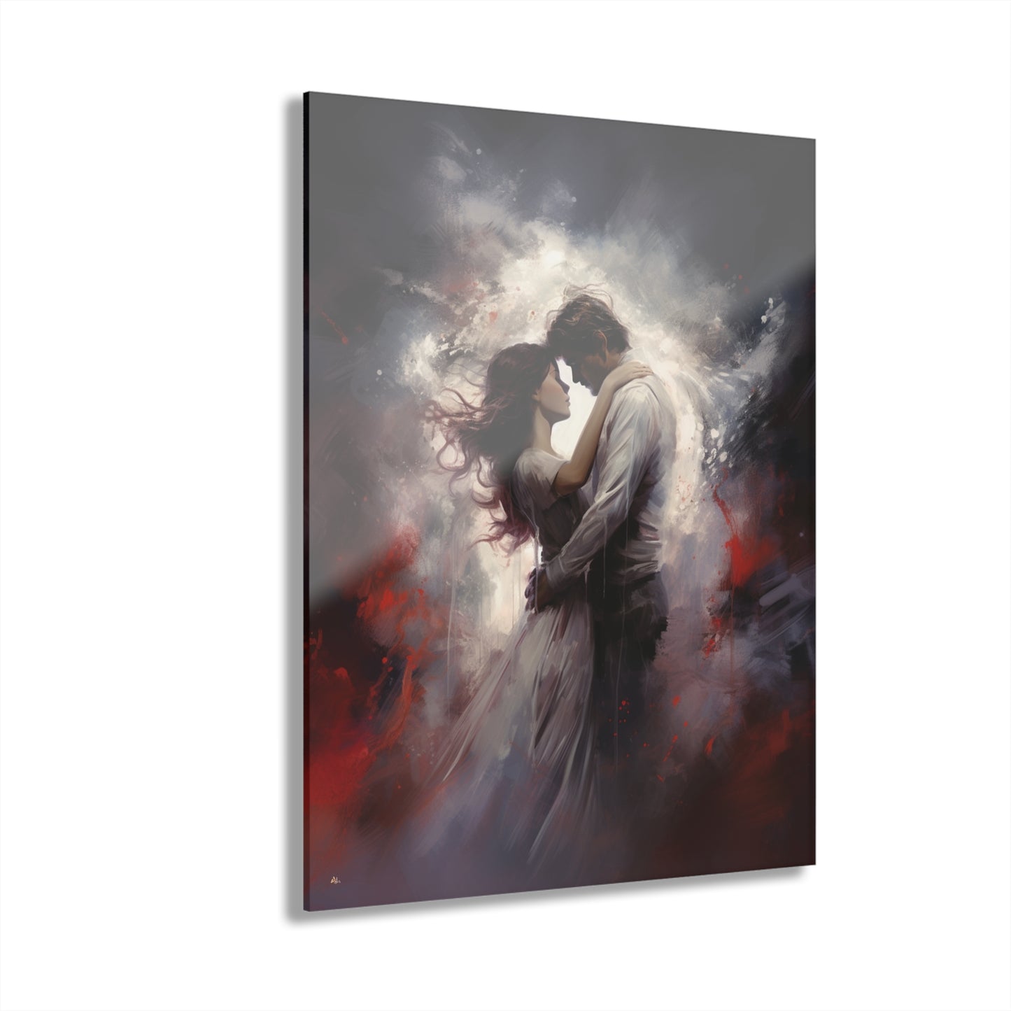 Love, human emotion, color splash concept, acrylic wall art