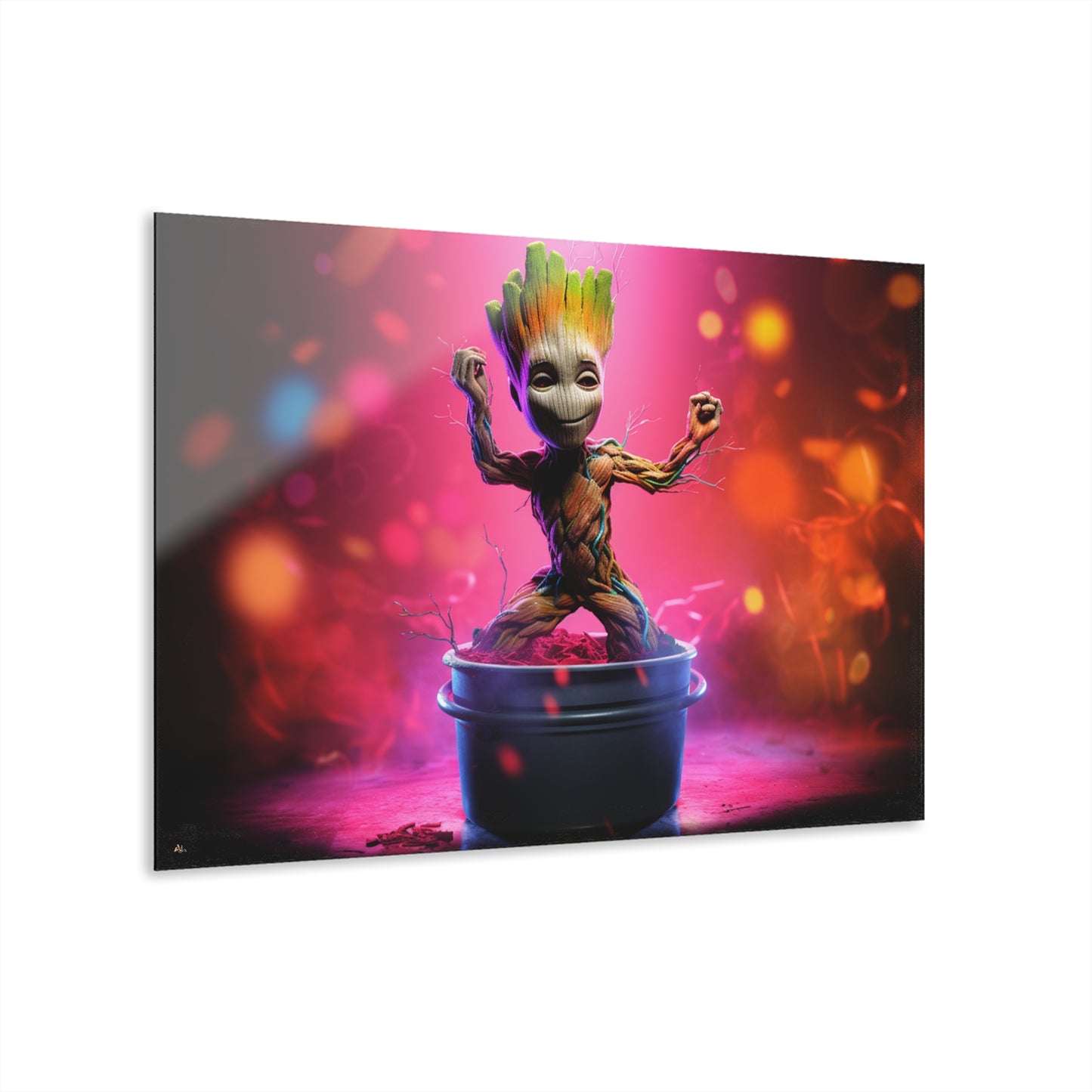 Dance Party Groot, Pop Culture Concept Style, Acrylic Wall Art