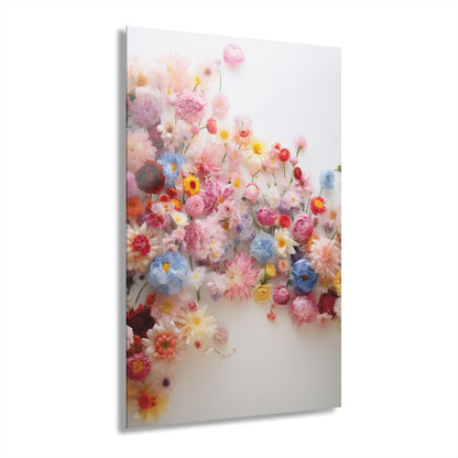 Arranged, Flowers, no background, Concept Style, Acrylic Wall Art