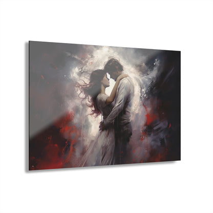 Love, human emotion, color splash concept, acrylic wall art