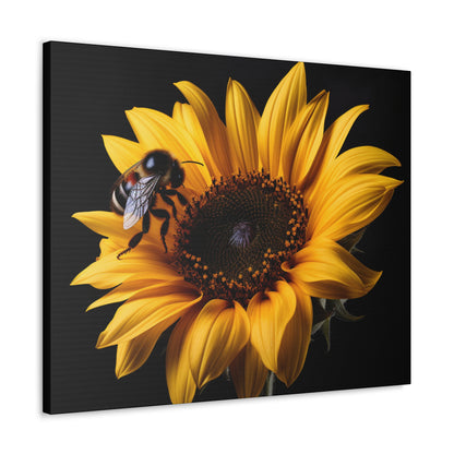 Bumblebee Sunflower Canvas Art