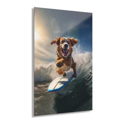 Surf's Pup, Animal Concept Style, Acrylic Wall Art